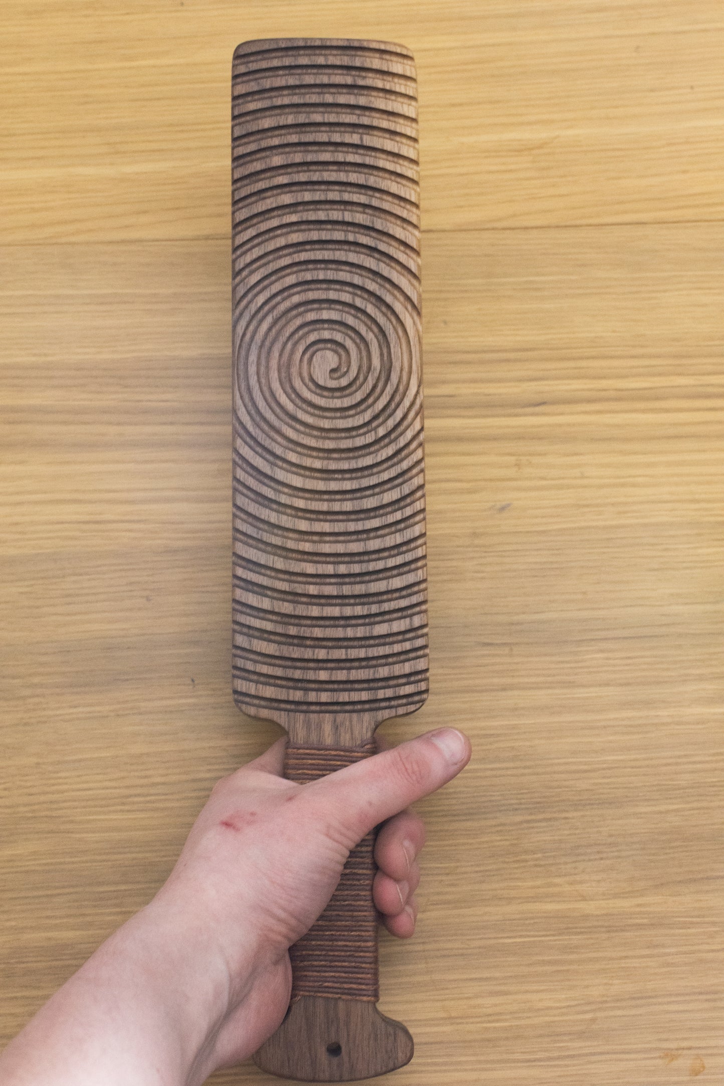 Large Spiral Paddle - Black Walnut