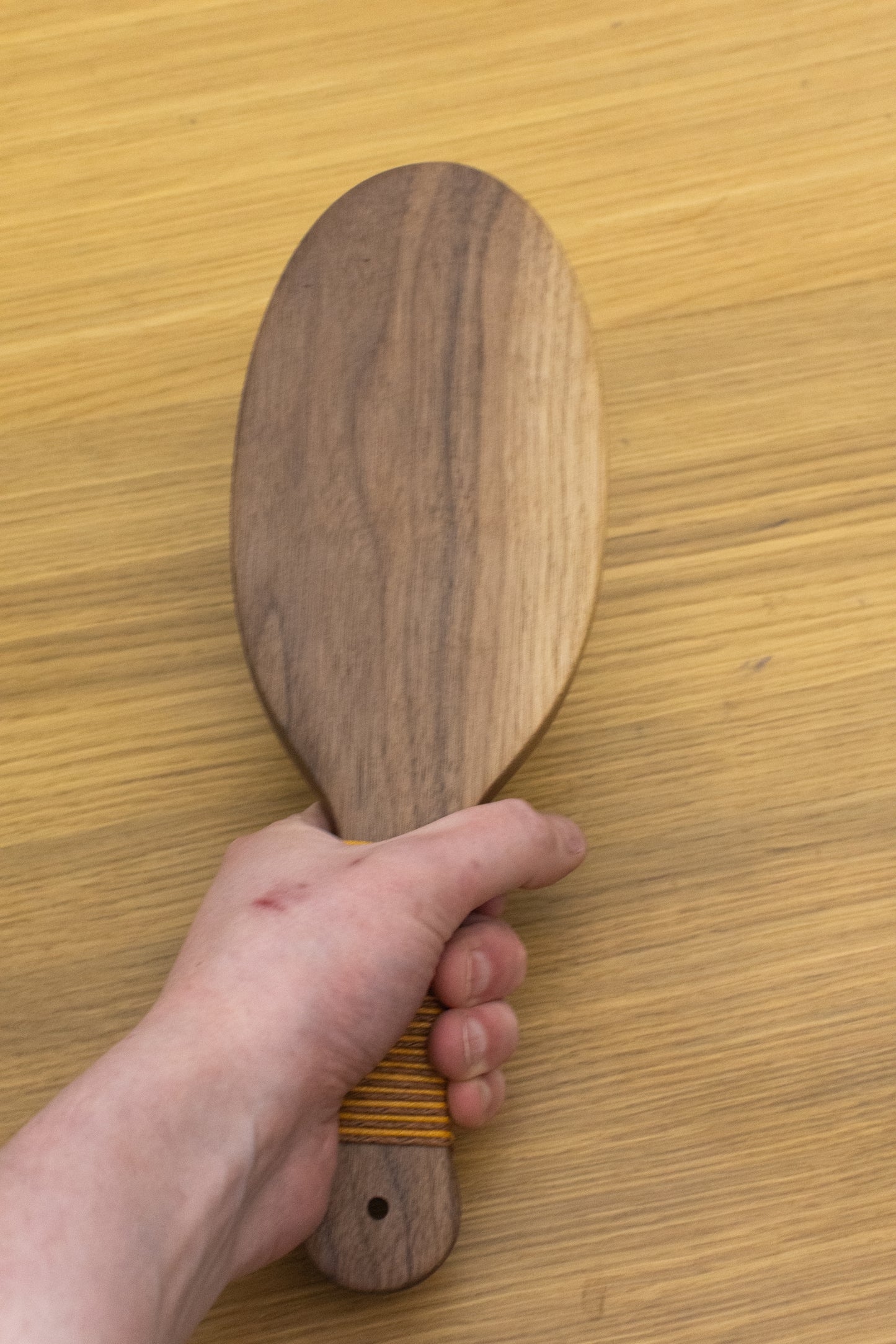 Hair Brush Paddle - Black Walnut